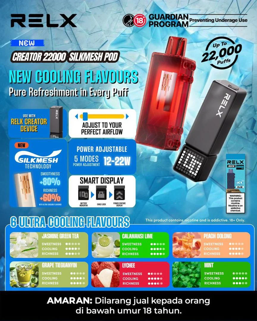 悅刻拋棄22000.webp 悅刻積木電子煙 RELX Creator 22000口 (三顆加100送Creator 主機) 台灣現貨